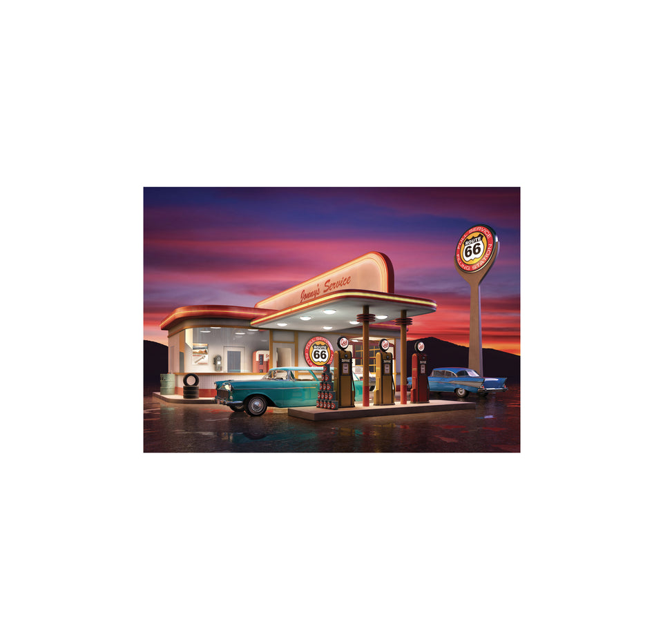 Gas Station, Route 66 - Jigsaw Puzzle 1001 pieces